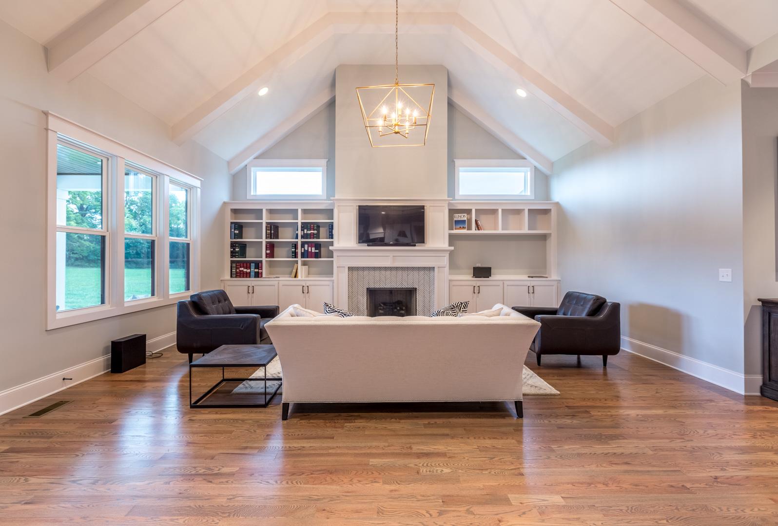 4119 Old Light Circle Arrington, TN 37014 - Photo 4 of 25 a living room with furniture fireplace and a large window