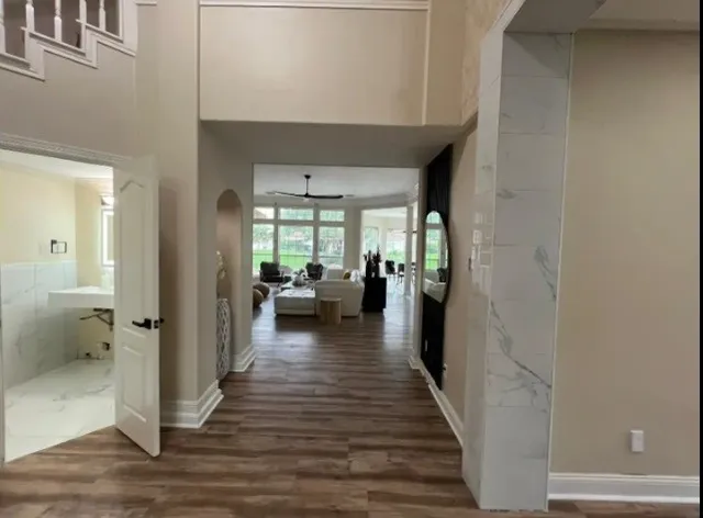 a view of a living room