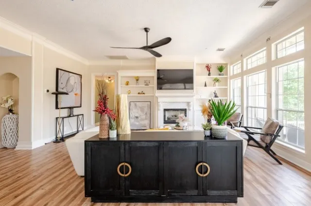 a living room with a couch