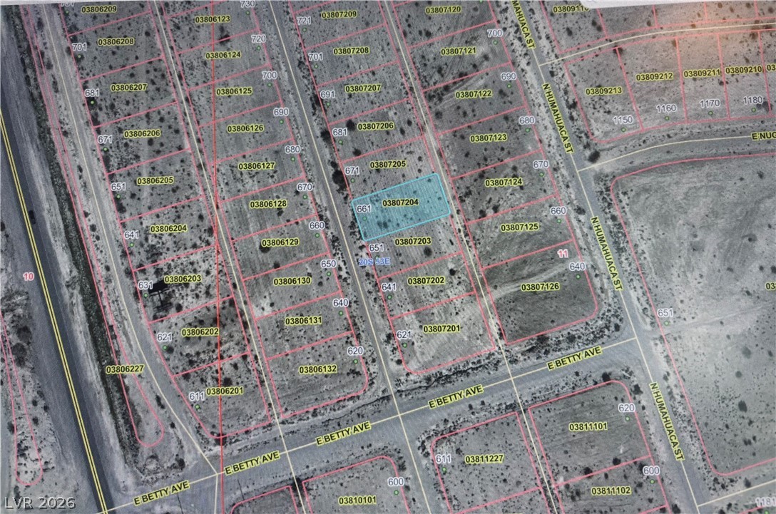 661 Emery Street Pahrump, NV 89048 - Photo 7 of 8 highlighted lot site