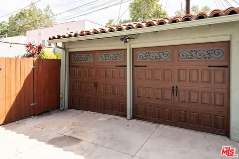 a view of a door with parking