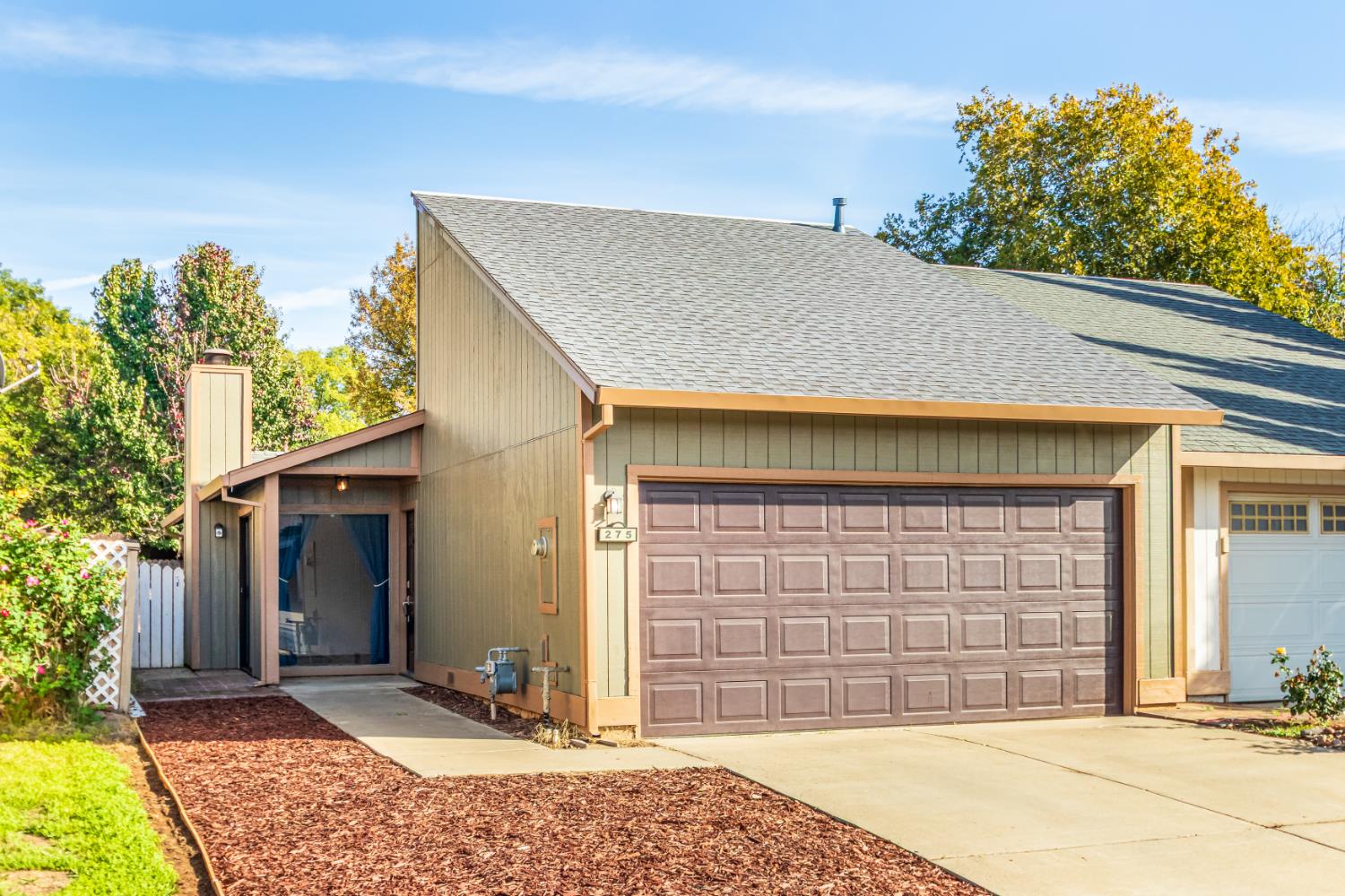 a front view of a house