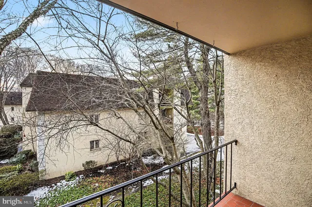 a view of a room with shelves on the wall