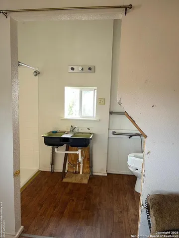 a room with a table and a window