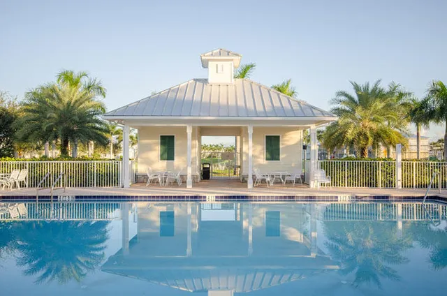 a view of a house with a swimming pool