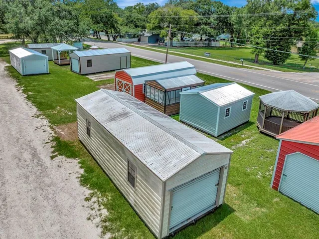a view of a beach with a yard