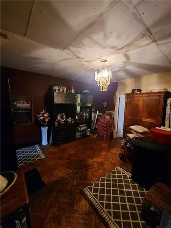 a view of a hall with living room