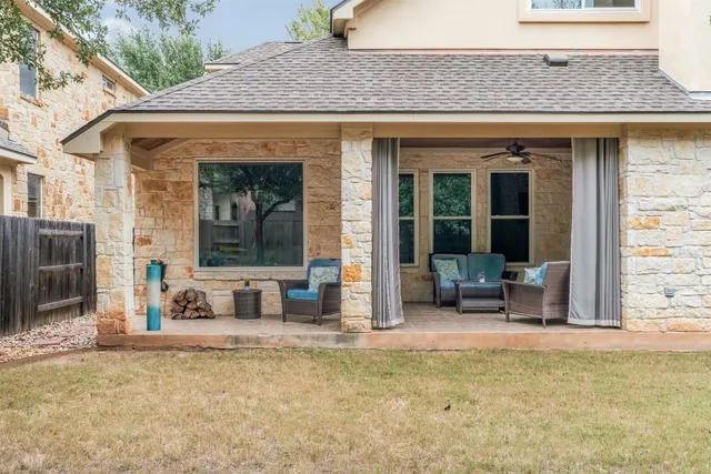 a house with trees in front of it