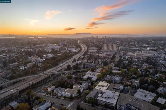 an aerial view of a city