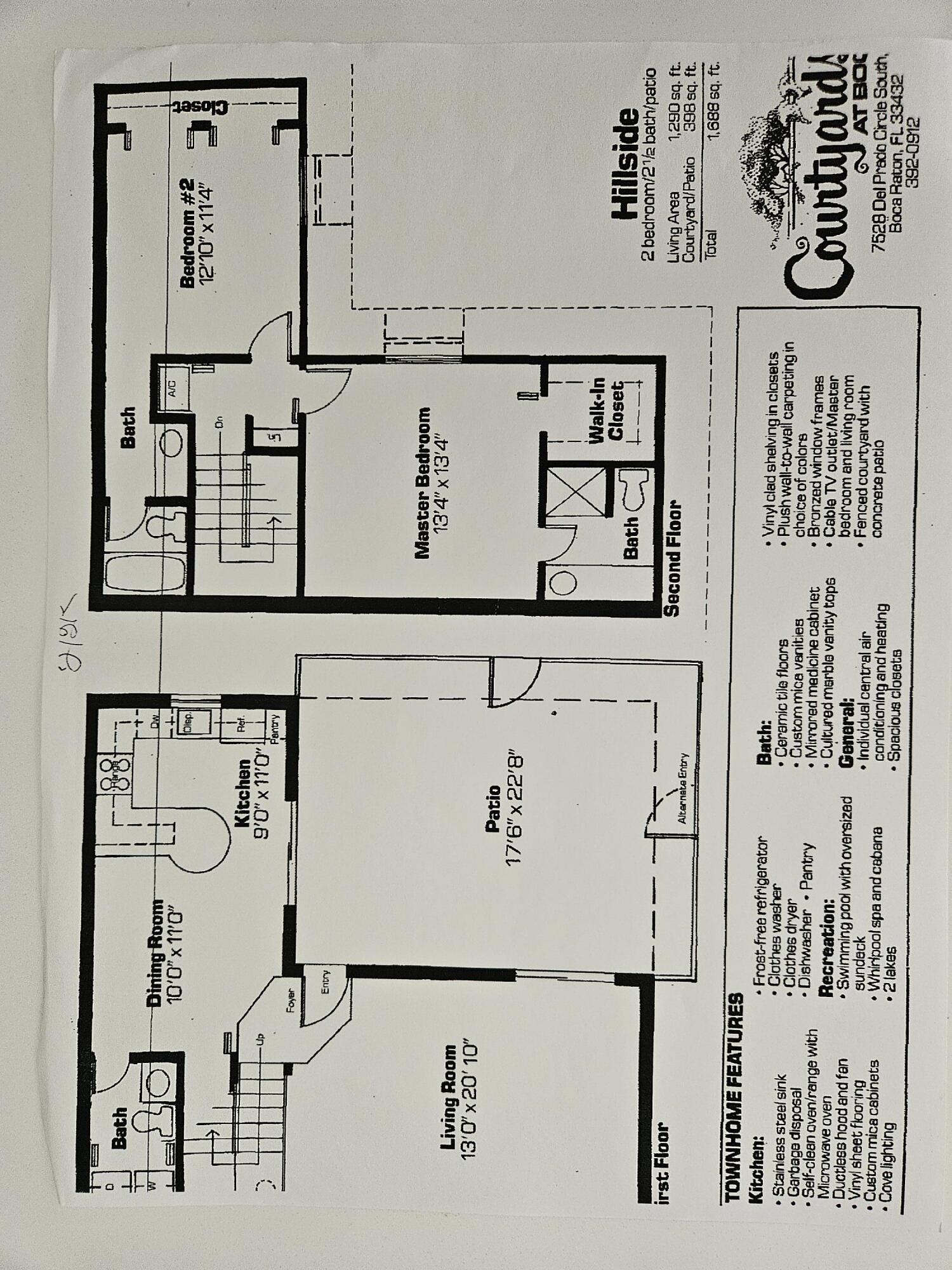 7521 Courtyard Run East Boca Raton, FL 33433 - Photo 30 of 30 Floor Plan