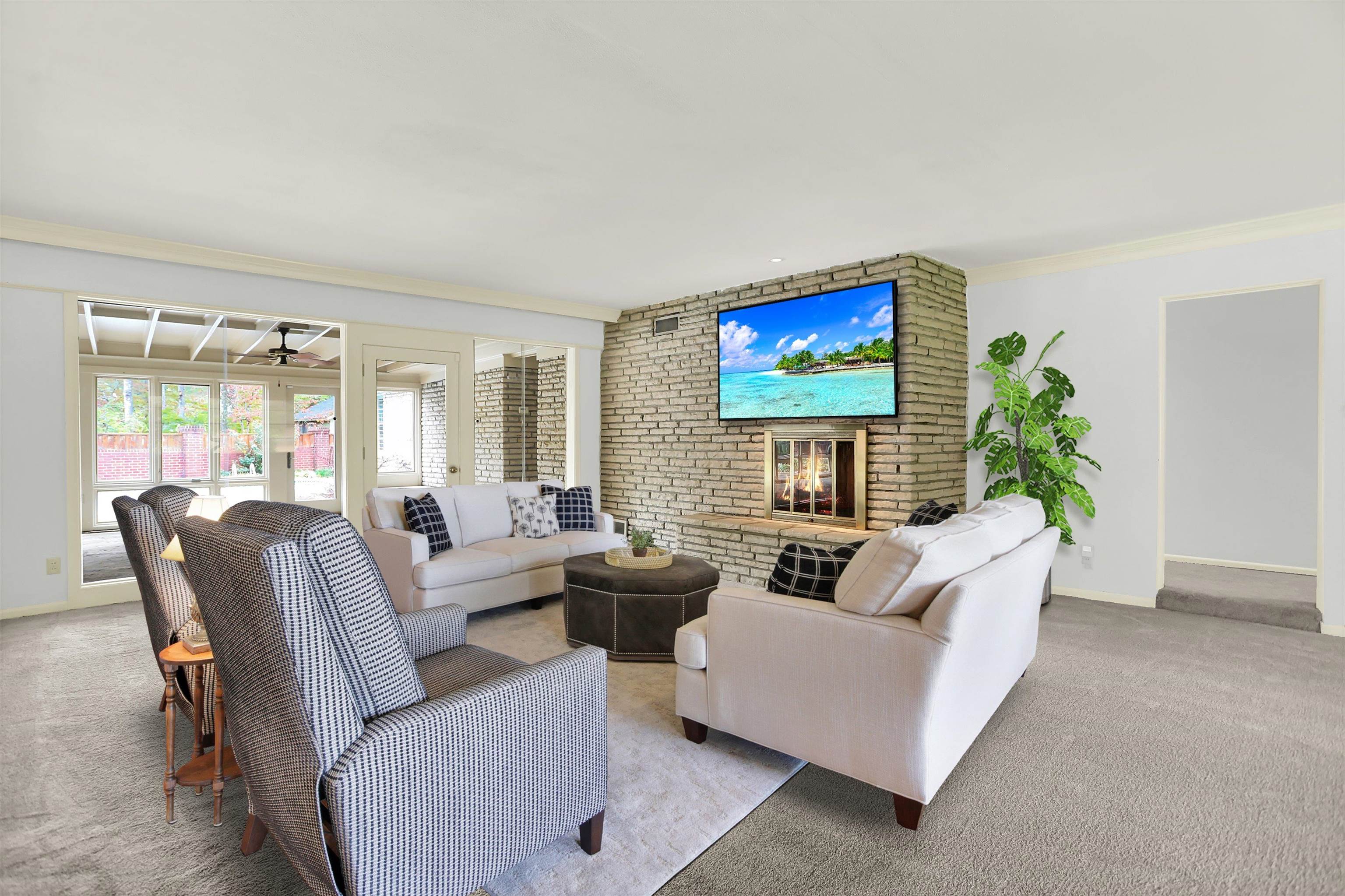280 Waring Road Memphis, TN 38117 - Photo 20 of 38 a living room with furniture a couch and a flat screen tv
