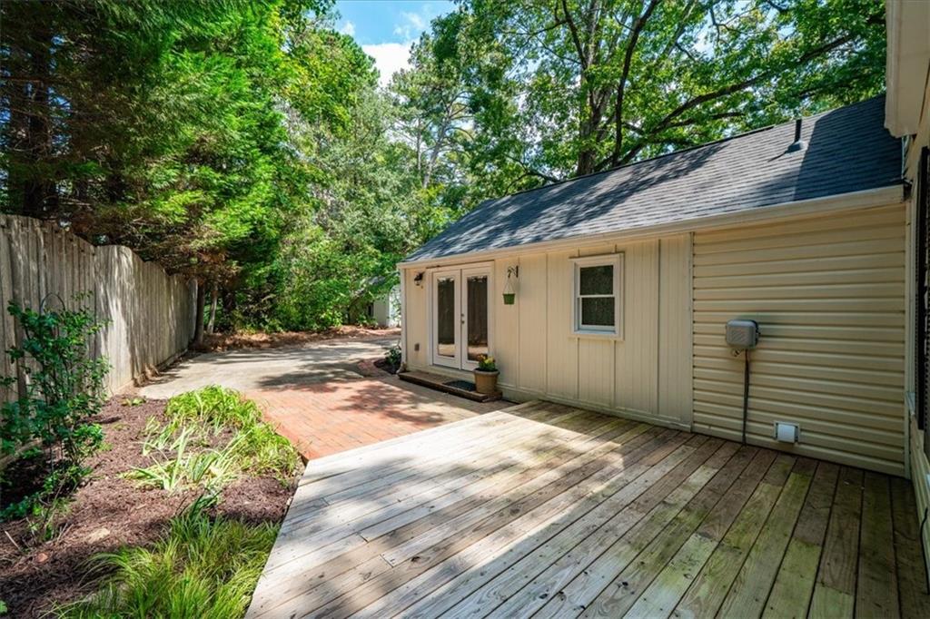 3494 Briarcliff Road Northeast Atlanta, GA 30345 - Photo 36 of 46 a view of backyard with a garden and trees