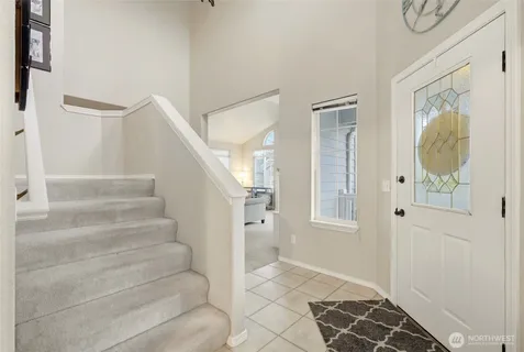 a view of an entryway with staircase