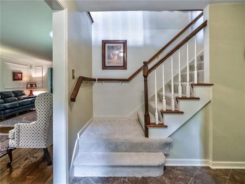144 Berwyn Road Pittsburgh, PA 15237 - Photo 14 of 25 Staircase with new carpeting. Hardwood under the carpet.