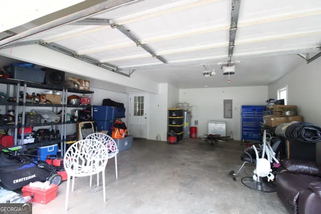 a view of a storage area with shelves