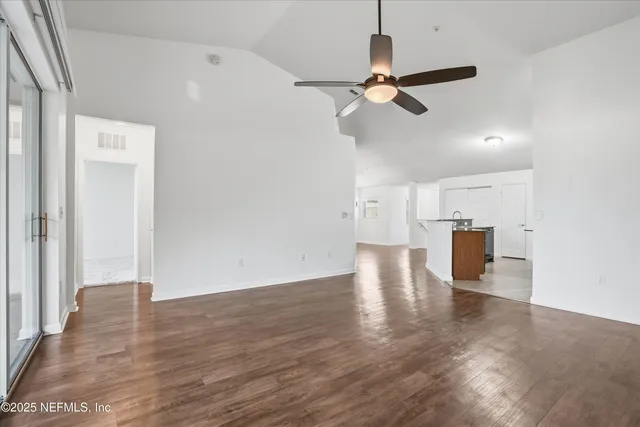 a view of a garden with plants