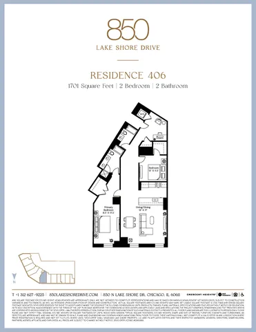 $1,037,000 | 850 North Lake Shore Drive, Unit 406, Chicago, IL 60611