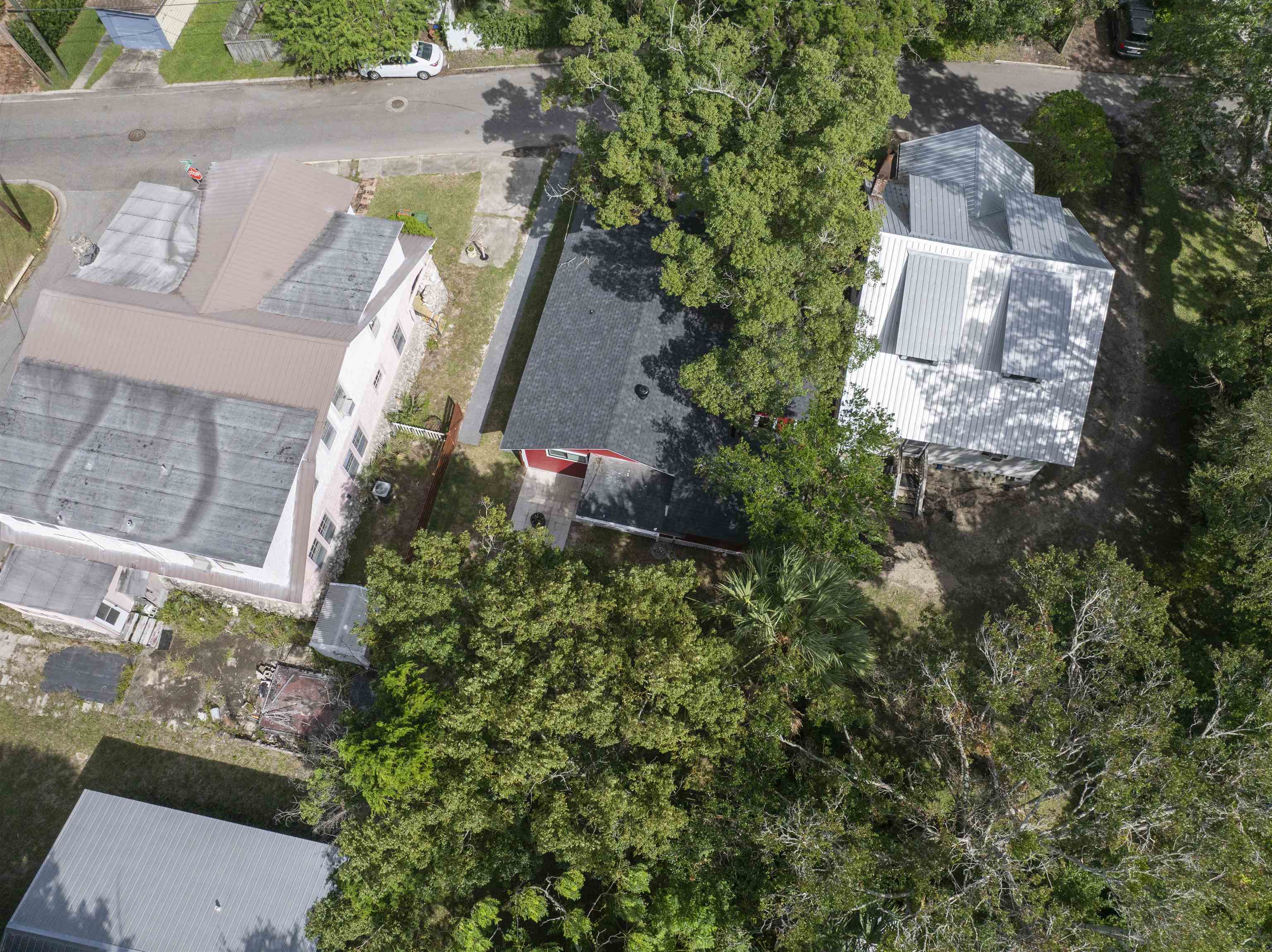 136 Washington Street St. Augustine, FL 32084 - Photo 44 of 50 an aerial view of a house with a yard and garden