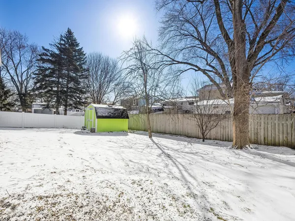 a backyard of a house with a trees