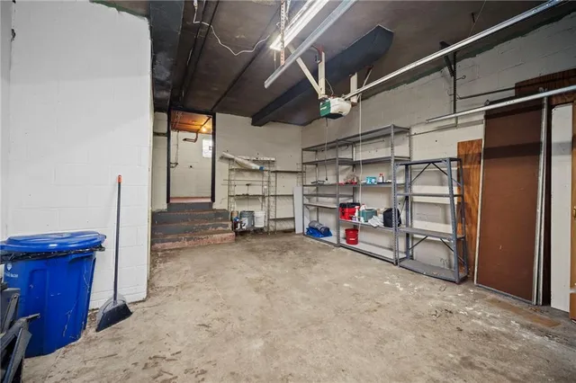 a view of storage and utility room