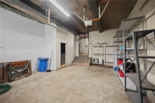 a view of storage and utility room