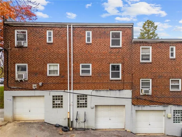 a front view of a building