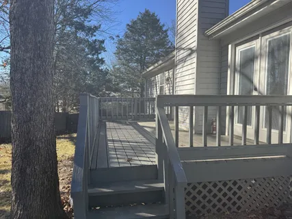 a view of balcony with staircase