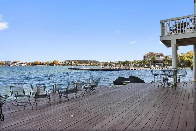 a view of a terrace with seating space