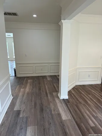 a view of wooden floor in a room