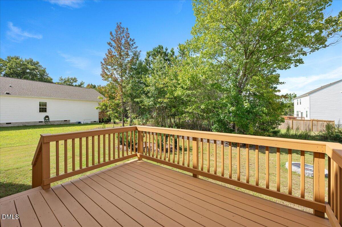 10 Whispering Willow Circle Youngsville, NC 27596 - Photo 26 of 28 a view of wooden deck