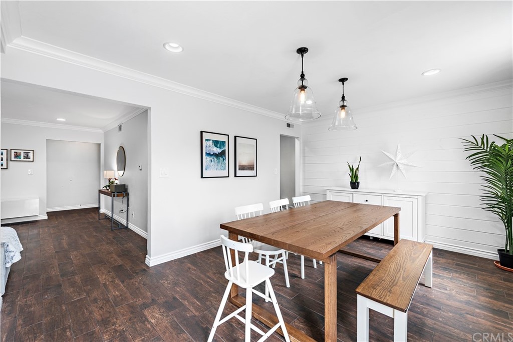 3040 Harding Way Costa Mesa, CA 92626 - Photo 5 of 17 a view of a dining room with furniture and wooden floor