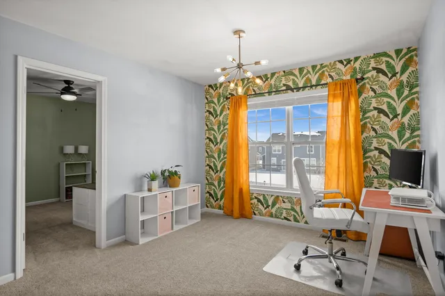 a view of a workspace with a window