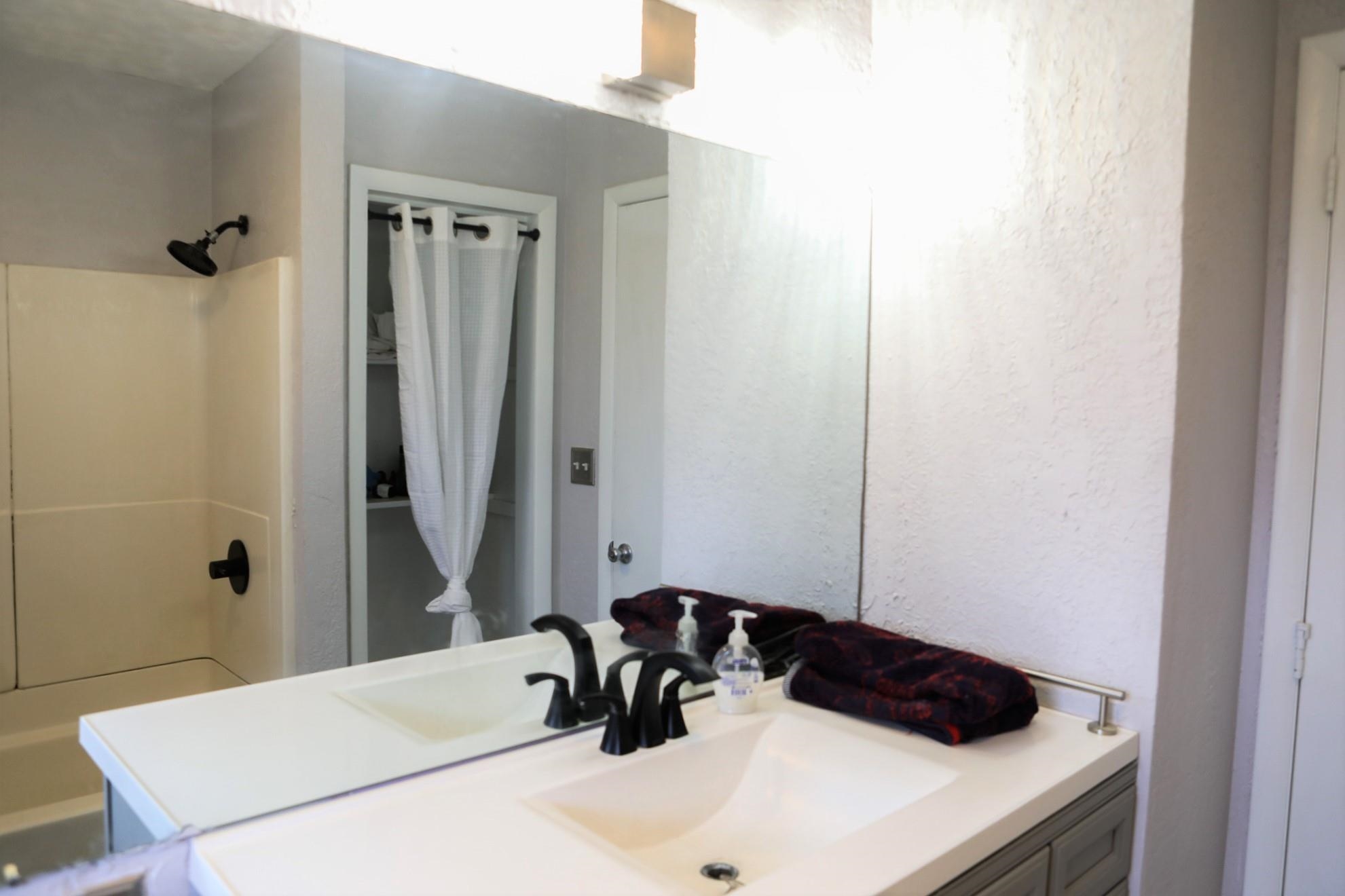 1613 Howardsville Road Staunton, VA 24401 - Photo 26 of 41 a bathroom with a sink a shower and a mirror