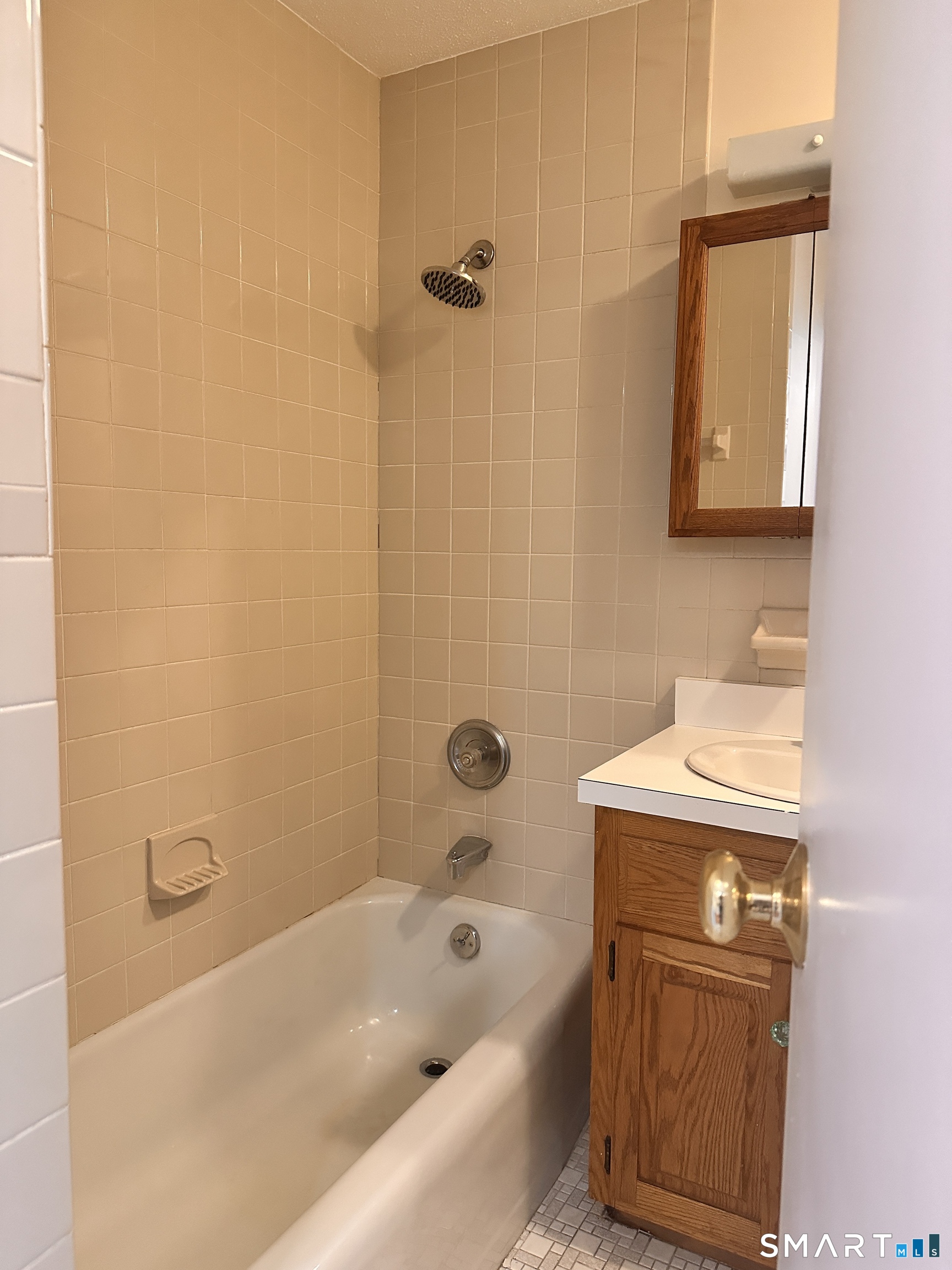 25 Ellsworth Street, Unit 17 Bridgeport, CT 06605 - Photo 8 of 30 a bathroom with a bathtub sink and mirror