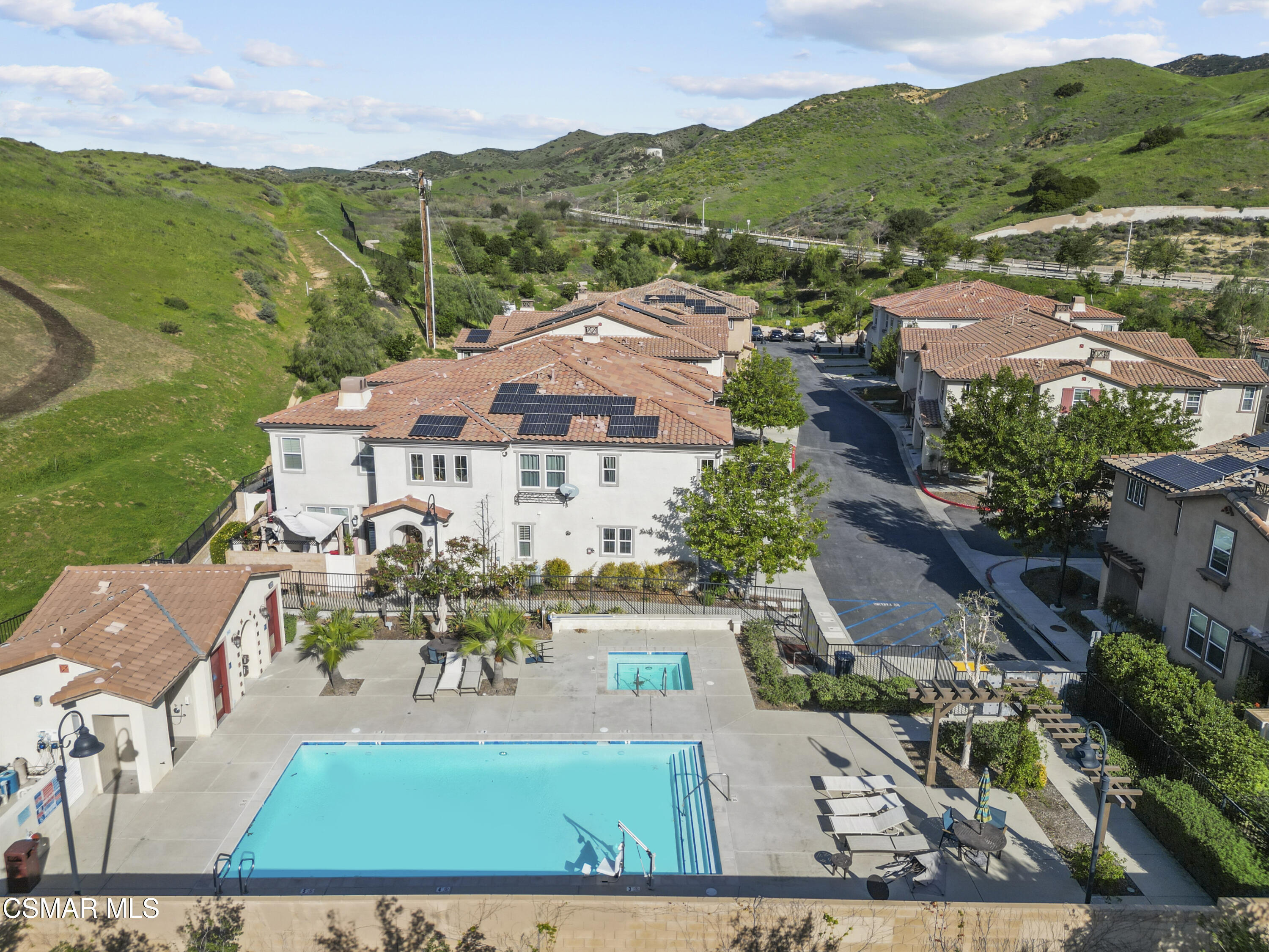 6441 Summit Village Lane, Unit 3 Simi Valley, CA 93063 - Photo 37 of 41 an aerial view of a house with a garden