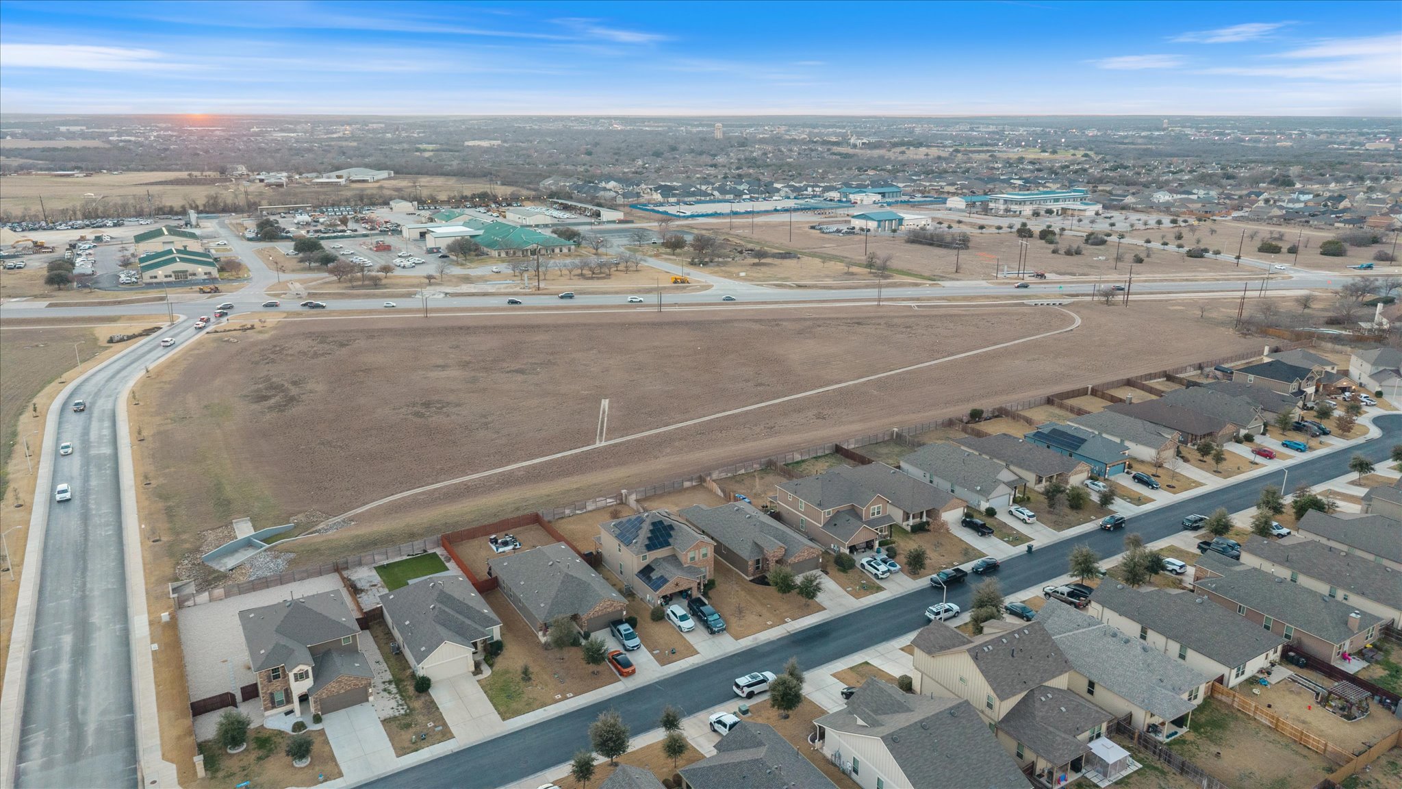 2044 Cliffbrake Way Georgetown, TX 78626 - Photo 39 of 40 Aerial perspective of the unbuildable space behind house to SE Inner Loop. Has lovely bluebonnets during the Spring.