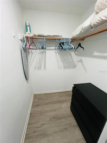 a close view of walk in closet