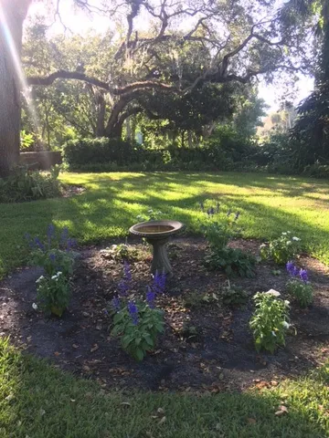 a view of an outdoor space with a lake view
