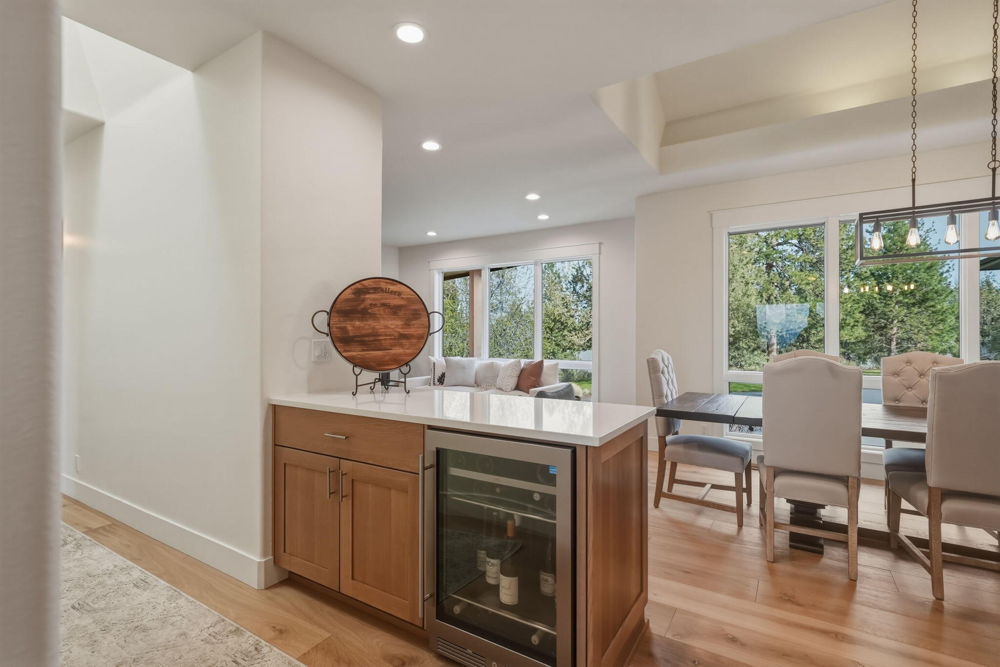 21680 Butte Ranch Road Bend, OR 97702 - Photo 11 of 65 VIEW FROM THE KITCHEN WITH BUILT IN BEVERAGE REFRIGERATOR