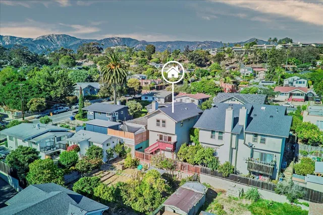 an aerial view of multiple house