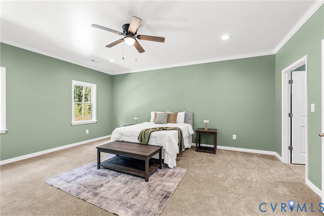 2211 Osborne Road Chester, VA 23831 - Photo 22 of 42 Recessed lighting, ceiling fan with wood-finish bl