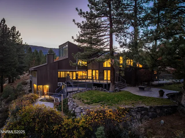 a view of a city with mountains in the background