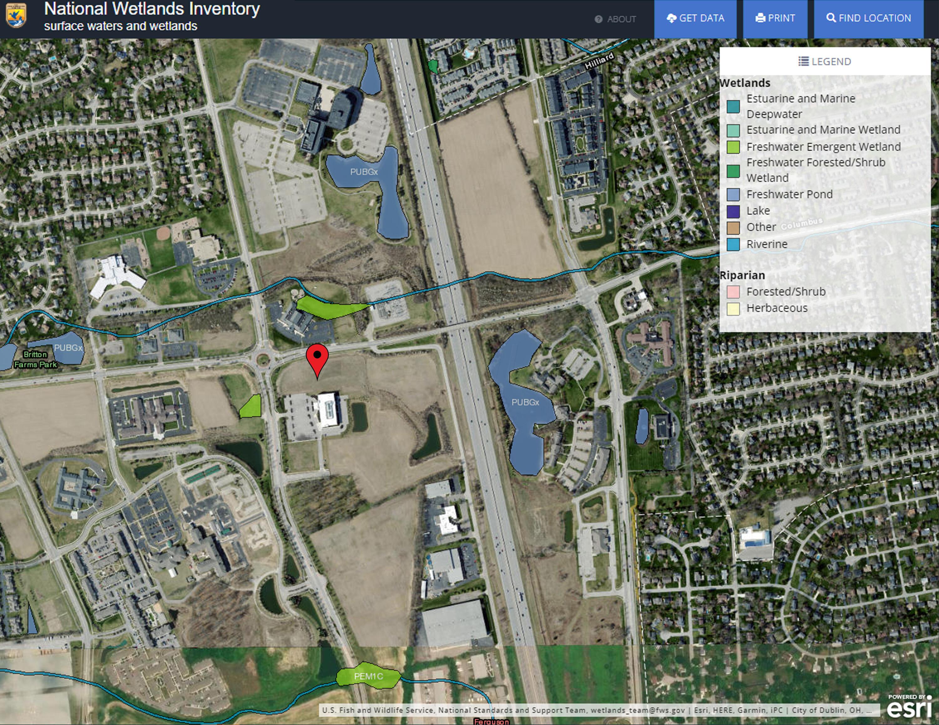 4253 Davidson Road Hilliard, OH 43026 - Photo 6 of 7 Wetlands Map