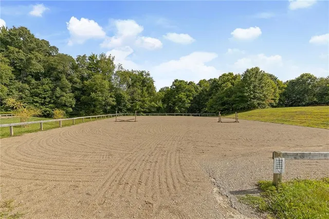 a view of a backyard