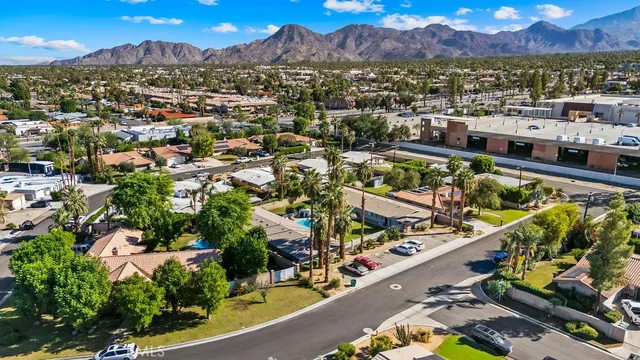a view of city and mountain