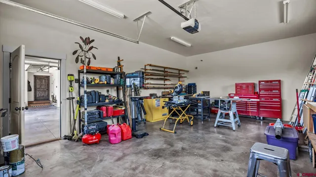 a view of a room with racks