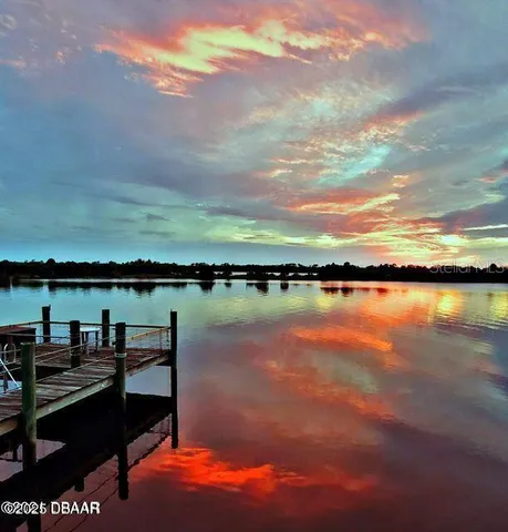 a view of a lake with a ocean view