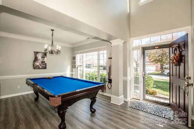 a area with furniture and a window