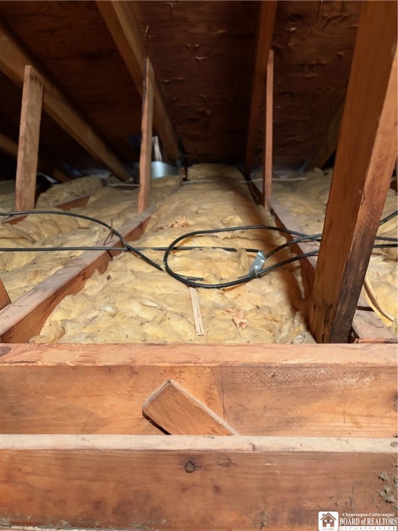 3833 Sherman Ripley Road Sherman, NY 14781 - Photo 35 of 48 Insulation in the attic. The attic is entered fro