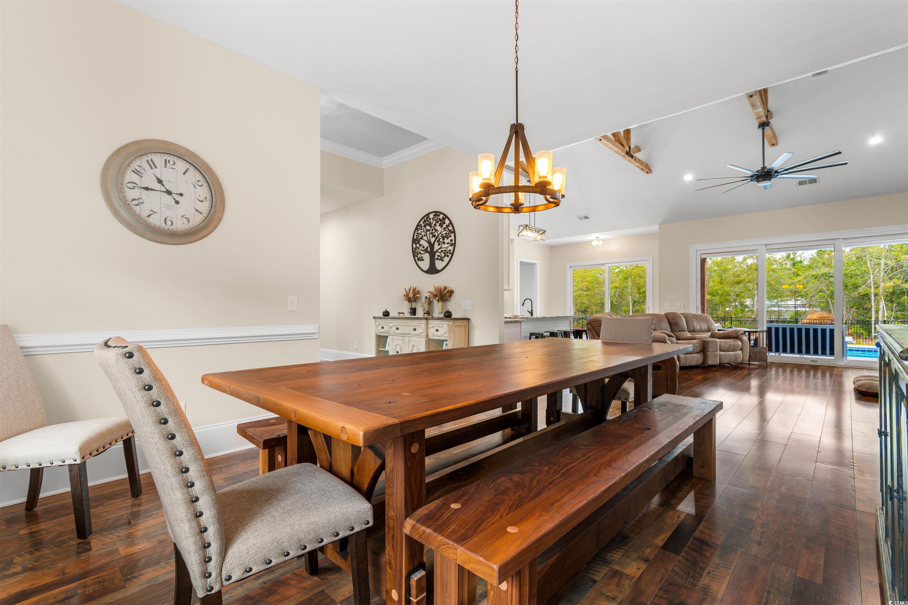 4785 Valley Forge Road Aynor, SC 29511 - Photo 10 of 40 Dining space with dark hardwood / wood-style floor